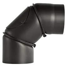 Bertrams Rauchrohrknie 90° verstellbar mit Tür Ø130 mm schwarz