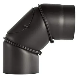 Bertrams Rauchrohrknie 90° verstellbar mit Tür Ø130 mm schwarz