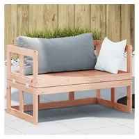vidaXL 2-in-1 Gartensofa Loungesofa braun