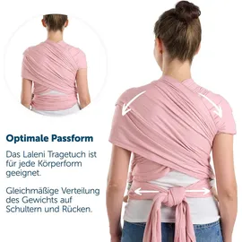 Laleni Tragetuch Baby Neugeborene aus 100% Baumwolle - es Babytragetuch bis 15 kg mit Ergonomischer Passform, Einfach Anzuziehen, Waschmaschinenge... - Rot.
