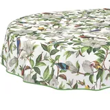 ANRO Wachstuchtischdecke abwaschbar Kalibri Oval 160 x 140 cm Bunt
