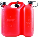 Unitec cartrend Doppelkanister für Kraftstoffe, 2 in 1, 5 Liter und 3 Liter, Kunststoff