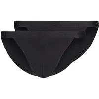 SKINY Herren Tanga-Slip, 2er Pack - Cotton Retro, Unterhose, Feinripp, Baumwolle Schwarz S