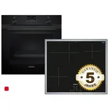 Siemens PQ522IA1BZ, Einbau-Backofen-Set, EH64KBFB5E + HB279GBB3, Einbau-Backofen, Induktionskochfeld