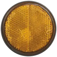 PRO PLUS Reflektor 58mm, orange RUND selbstklebend mit Grundplatte,