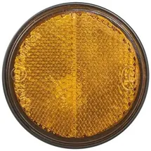 PRO PLUS Reflektor 58mm, orange RUND selbstklebend mit Grundplatte,