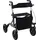 Goplus Rollator faltbar Gehhilfe höhenverstellbar mit Sitz und Rückengurt Aluminium bis 160 kg belastbar rot