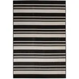 Steffensmeier Outdoorteppich, Schwarz, Textil, Gestreift, Rechteckig, 240x330 cm, wasserabweisend, Teppiche & Böden, Teppiche, Outdoorteppiche