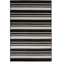 Steffensmeier Outdoorteppich, Schwarz, Textil, Gestreift, Rechteckig, 240x330 cm, wasserabweisend, Teppiche & Böden, Teppiche, Outdoorteppiche