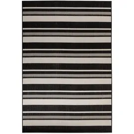 Steffensmeier Outdoorteppich, Schwarz, Textil, Gestreift, Rechteckig, 240x330 cm, wasserabweisend, Teppiche & Böden, Teppiche, Outdoorteppiche