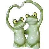 FD Dekofigur Froschpaar 21 cm grün