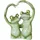 FD Dekofigur Froschpaar 21 cm grün