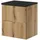 [en.casa] Waschbeckenunterschrank Skelbolu 2 Schubladen 50 x 59,5 x 40 cm Eichenoptik/Schwarz