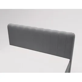 kaiser möbel Kontinentalbett OSLO mit Bettkasten, Bequem und Modern, Stoff Komodo Grau 120x200 cm - Grau