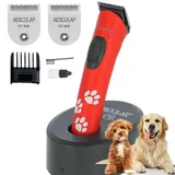 Agrarzone Edition Aesculap Exacta Hundeschermaschine rot - Inklusive Ersatz Scherkopf - Präzisionsschneiden - Leise & Vibrationsfrei - Schlanke & leichte Schermaschine Hund Katze