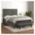 vidaXL Boxspringbett mit Matratze Dunkelgrau 140x200 cm Samt