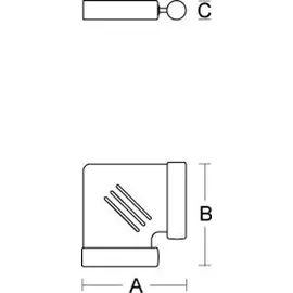 pba 01 Eckablage aus Glas, Nylon Halterungen, 190x190mm
