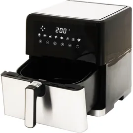 DMS® 8L XXL Heißluftfritteuse Fritteuse Heißluft Digitale Edelstahl - Schwarz/Silber