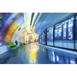 Acrylglasbild QUEENCE "Tunnel", bunt, T:2,4cm, Bilder, Fine Art-Print in Galeriequalität