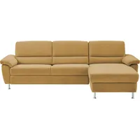 CALIZZA INTERIORS Ecksofa »Onyx L-Form«, Recamiere links oder rechts, wahlweise mit Bettfunktion, Breite 270 cm gelb