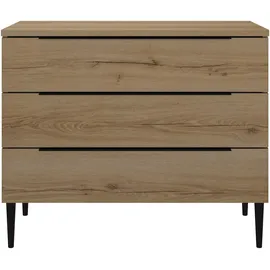 Gami Kommode 3 Schubladen 95 x 78 x 45 cm Braun / Beige