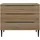 Gami Kommode 3 Schubladen 95 x 78 x 45 cm Braun / Beige