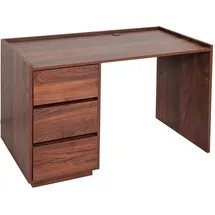 MCW Schreibtisch MCW-J78, Bürotisch Computertisch Arbeitstisch, Schublade, 78x121x60cm ~ Walnuss-Optik