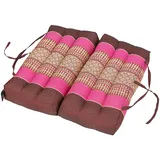 Faltbares Sitzkissen 40x40 Klappkissen Auflage und Meditationskissen Thaikissen für Unterwegs Yogakissen Kissenblock burgunder & pink