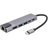 E & P Elektrik E+P USB-C Multiport-Adapter MPA6 sw/sdi