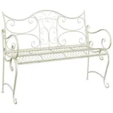 vidaXL Gartenbank 114 x 56,5 x 90 cm Antik Weiß