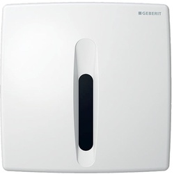 Geberit Urinalsteuerung mit elektron. Spülauslösung, Netzbetrieb, Abdeckplatte aus Kunststoff Alpinweiß 115817115