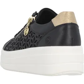 remonte Plateausneaker Damen Schwarz/Gold 41