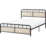 Beliani Breuillet 140 x 200 cm Schwarz/Beige