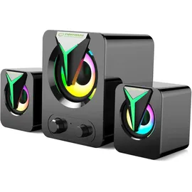 Esperanza EGS107 Esperanza-Lautsprecher 2.1 USB 10W mit RGB-LED und Lautstärkeregelung