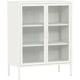 [en.casa] Sideboard Fauske 80 x 101,5 x 40 cm Weiß