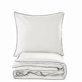 OEM Basic Baumwollbettwäsche Unifarben Weiß 160 x 200 cm