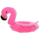 Kaemingk Dekofigur Becherhalter Getränkehalter Flamingo aufblasbar PVC Partygag rosa