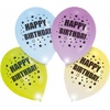 Luftballons Happy Birthday bunt, 4 St.