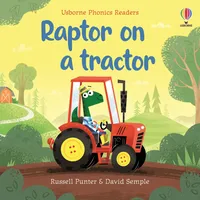 Usborne Verlag Raptor on a tractor