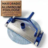 Maxorado Poolbürste Profi grau 35 cm