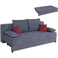 Schlafsofa - anthrazit - Boxspring - mit Staukasten Sofa Couch Gästecouch
