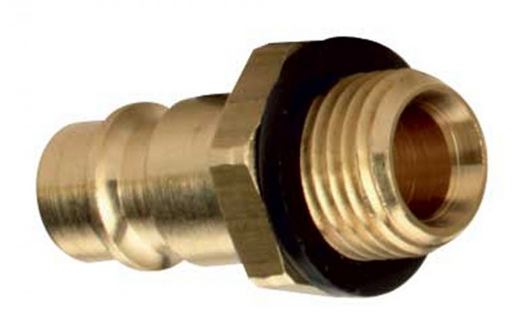 RODCRAFT Stecknippel mit Gewinde 21mm (1/2") Aussengewinde (Messing) auf EURO Schnellkupplung