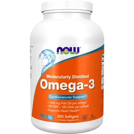 NOW Foods Molecularly Distilled Omega-3 Softgels 500 St.