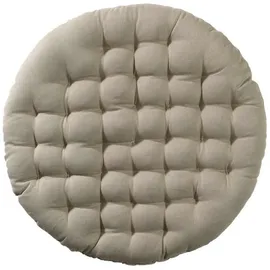 CASANOVA Sitzkissen BOBBY, Taupe - Baumwolle - Ø 40 cm