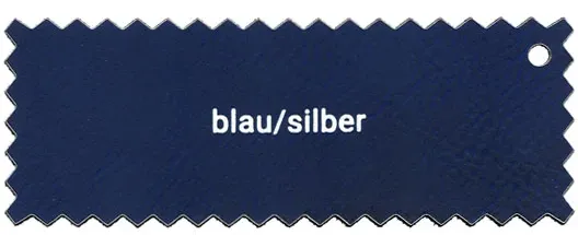 Kreative Kunstleder Patches mit Lasergravur - Form frei wählbar - zum Aufnähen - 1 St. , bis 350 cm2 , Blau/Silber
