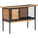 PawHut Hasenstall aus Holz auf Beinen, Außenhasenstall für Nagetiere, Meerschweinchen mit offenem Dach - Abmessungen 91,5L x 45B x 70H cm   Aosom