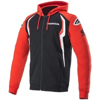 Alpinestars Honda Zip Hoodie (Black/Red,M)