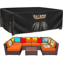 Enzeno Abdeckung Gartenmöbel 300 x 200 x 90 cm Orange