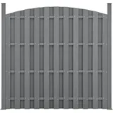 [neu.holz] WPC Lamellenzaun 185 x 562 cm Grau