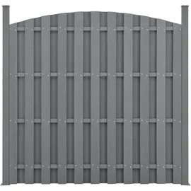 [neu.holz] WPC Lamellenzaun 185 x 562 cm Grau